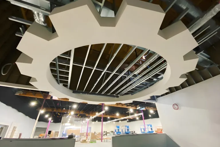 Commercial Property Build Out Custom Design on Ceiling